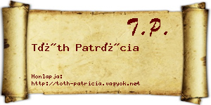 Tóth Patrícia névjegykártya
